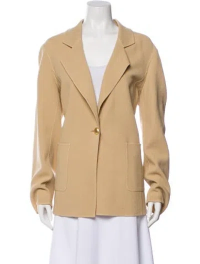 Pre-owned St John Wool Blazer In Neutral