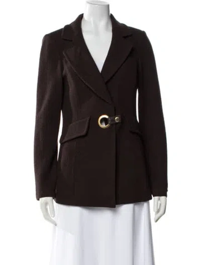 Pre-owned St John Wool Blazer In Neutral