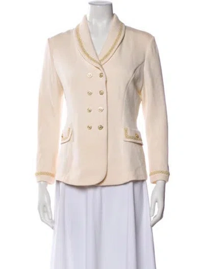 Pre-owned St John Wool Blazer In Neutral