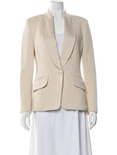 Pre-owned St John Wool Blazer In Neutral