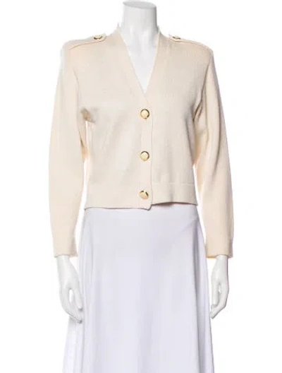 Pre-owned St John Wool Blazer In Neutral