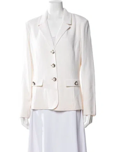 Pre-owned St John Wool Blazer In Neutral