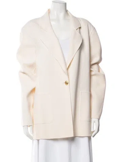 Pre-owned St John Wool Blazer In Neutral