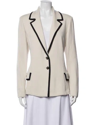 Pre-owned St John Wool Blazer In Neutral