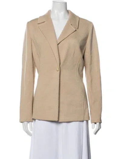 Pre-owned St John Wool Blazer In Neutrals