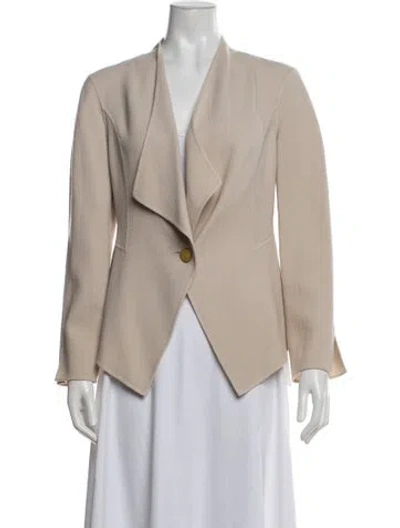 Pre-owned St John Wool Blazer In Neutrals