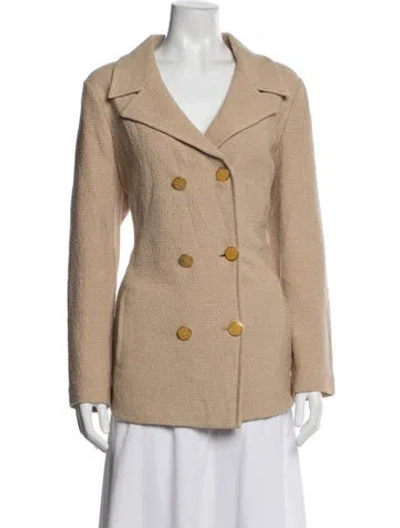 Pre-owned St John Wool Blazer In Neutrals