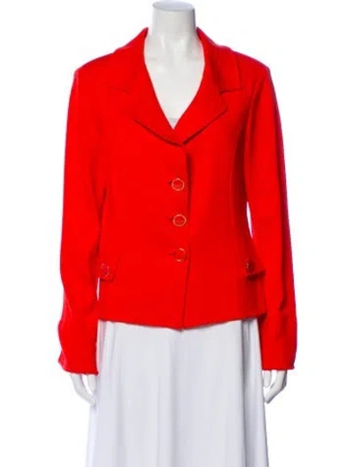 Pre-owned St John Wool Blazer In Orange