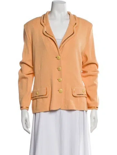 Pre-owned St John Wool Blazer In Orange