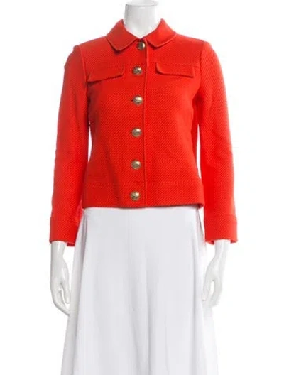 Pre-owned St John Wool Blazer In Orange