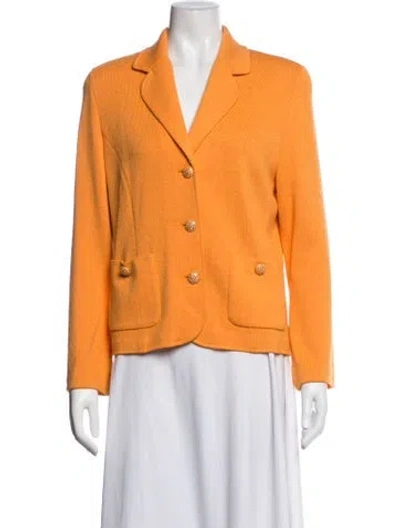 Pre-owned St John Wool Blazer In Orange