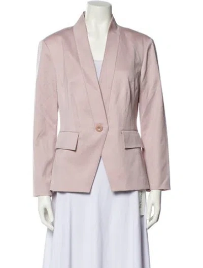 Pre-owned St John Wool Blazer In Pink