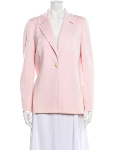 Pre-owned St John Wool Blazer In Pink