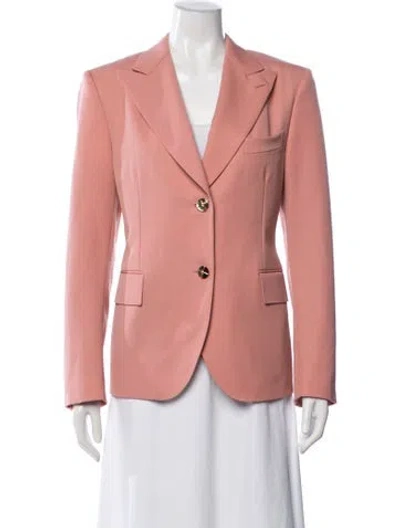 Pre-owned St John Wool Blazer In Pink