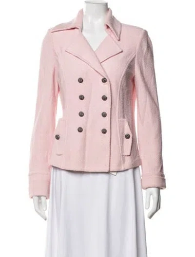 Pre-owned St John Wool Blazer In Pink