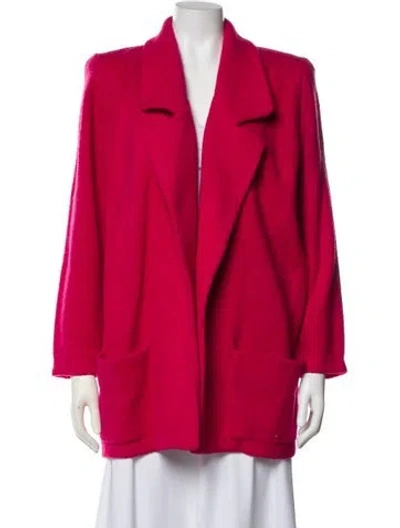 Pre-owned St John Wool Blazer In Red