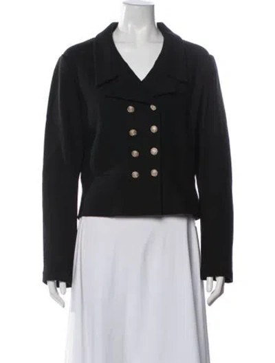Pre-owned St John Wool Blazer W/ Tags In Black