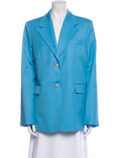 Pre-owned St John Wool Blazer W/ Tags In Blue