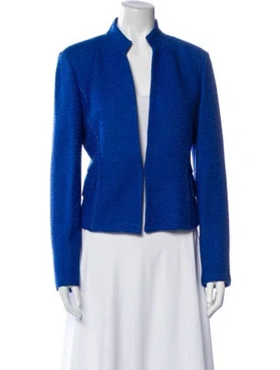 Pre-owned St John Wool Blazer W/ Tags In Blue