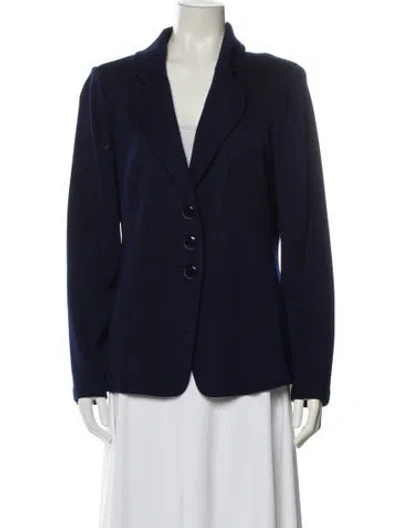 Pre-owned St John Wool Blazer W/ Tags In Blue