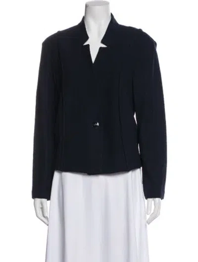 Pre-owned St John Wool Blazer W/ Tags In Blue