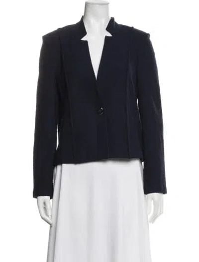 Pre-owned St John Wool Blazer W/ Tags In Blue