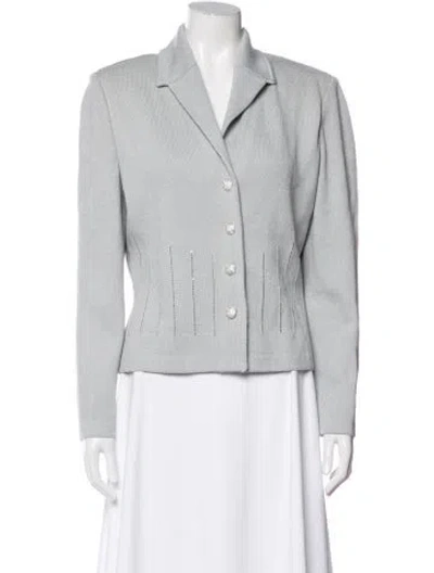Pre-owned St John Wool Blazer W/ Tags In Gray