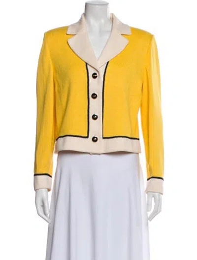 Pre-owned St John Wool Blazer In Yellow
