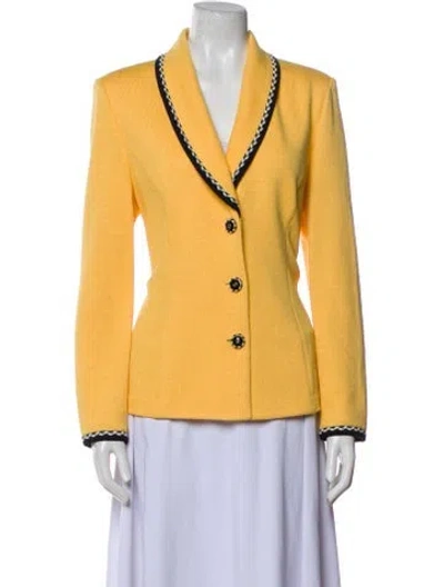 Pre-owned St John Wool Blazer In Yellow