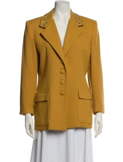 Pre-owned St John Wool Blazer In Yellow