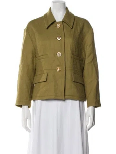Pre-owned St John Wool Blazer In Yellow