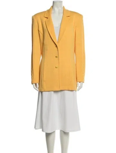 Pre-owned St John Wool Blazer In Yellow