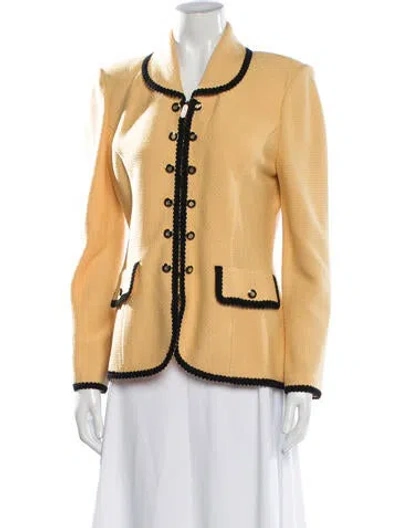 Pre-owned St John Wool Blazer In Yellow