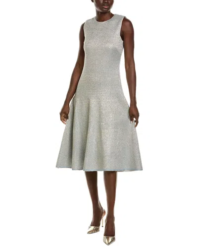 St John Wool-blend A-line Dress In Grey