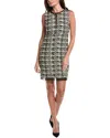St John Wool-blend Mini Dress In Multi