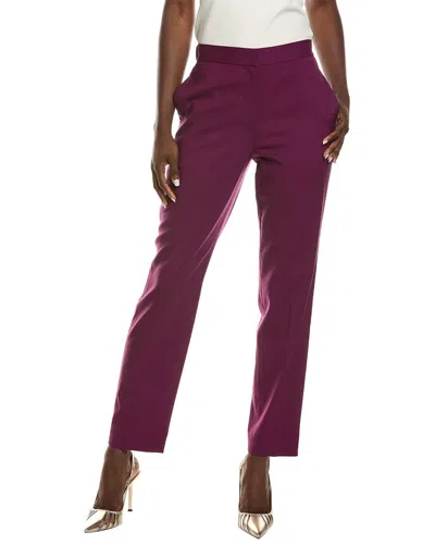 St John Wool-blend Pant In Purple