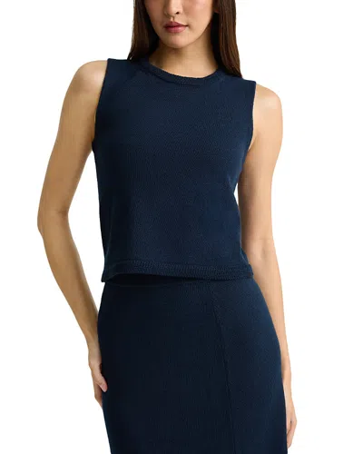 St John Wool Blend Sleeveless Sweater In Multi