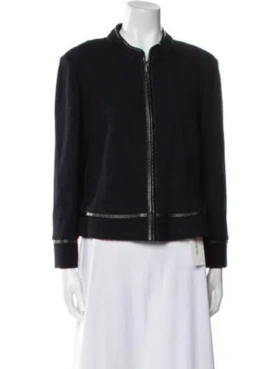 Pre-owned St John Wool Bomber Jacket In Gray