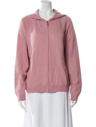Pre-owned St John Wool Bomber Jacket In Pink