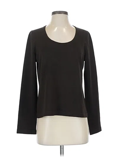 Pre-owned St John Wool Cardigan Sweater In Black