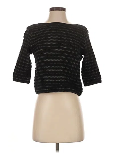 Pre-owned St John Wool Cardigan Sweater In Black