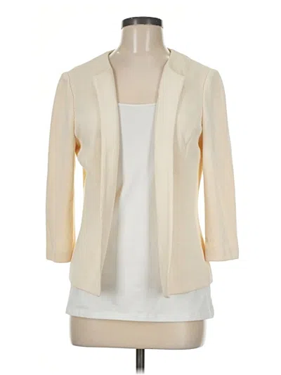 Pre-owned St John Wool Cardigan Sweater In Ivory
