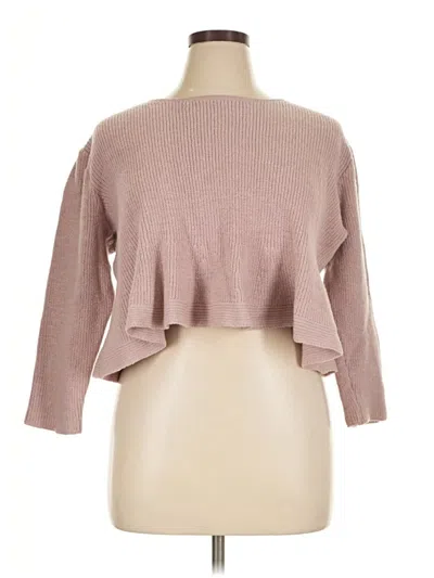 Pre-owned St John Wool Cardigan Sweater In Pink
