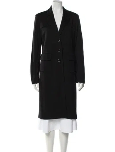 Pre-owned St John Wool Coat In Black