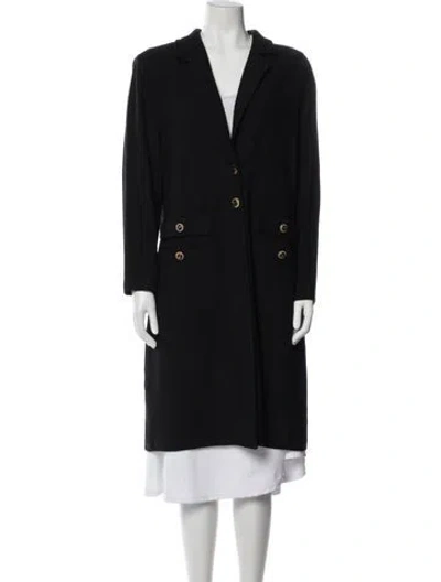Pre-owned St John Wool Coat In Black