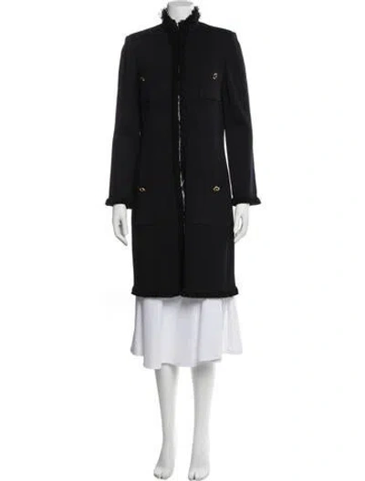 Pre-owned St John Wool Coat In Black