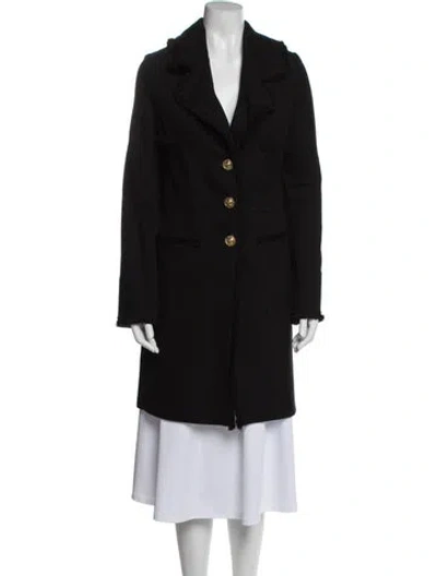 Pre-owned St John Wool Coat In Black