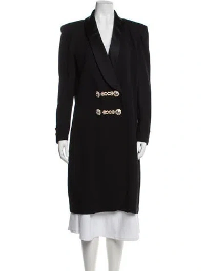 Pre-owned St John Wool Coat In Black