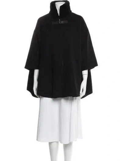 Pre-owned St John Wool Coat In Black