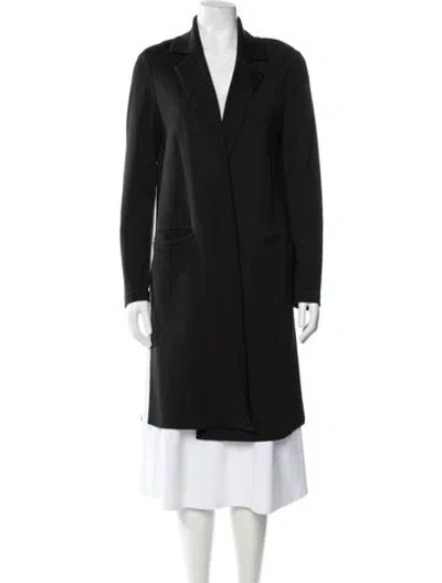 Pre-owned St John Wool Coat In Black